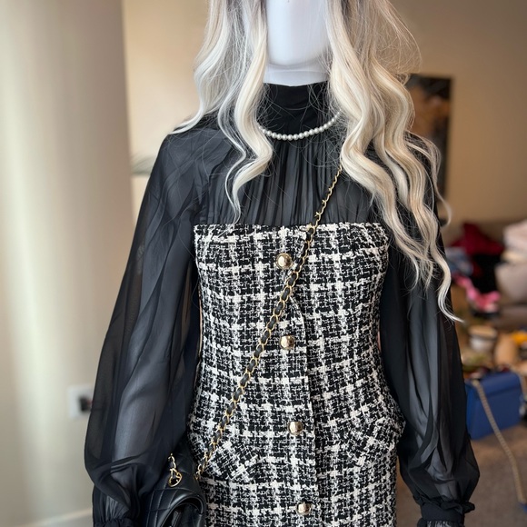 Black and white Zara mini dress size s - Picture 8 of 13